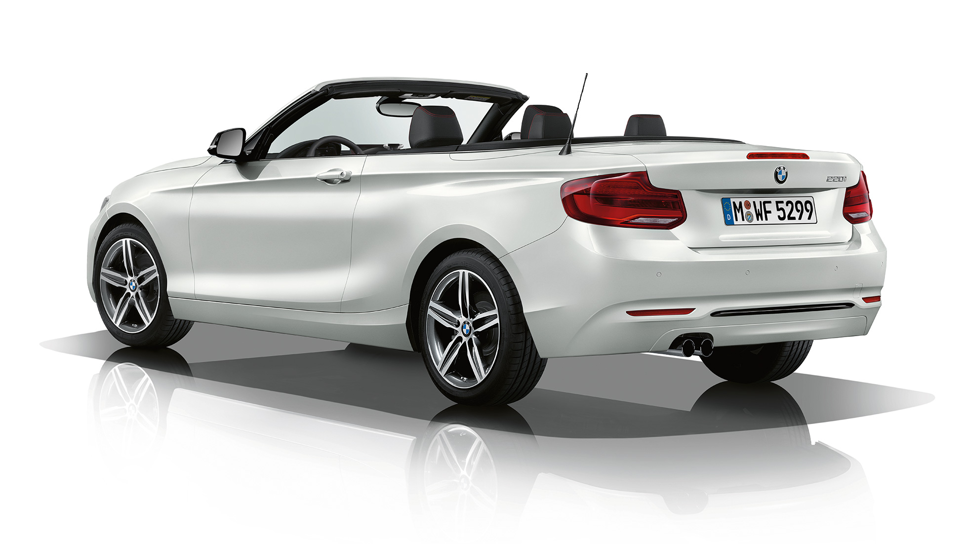 BMW 2 Series Convertible, Model Sport Line three-quarter rear shot