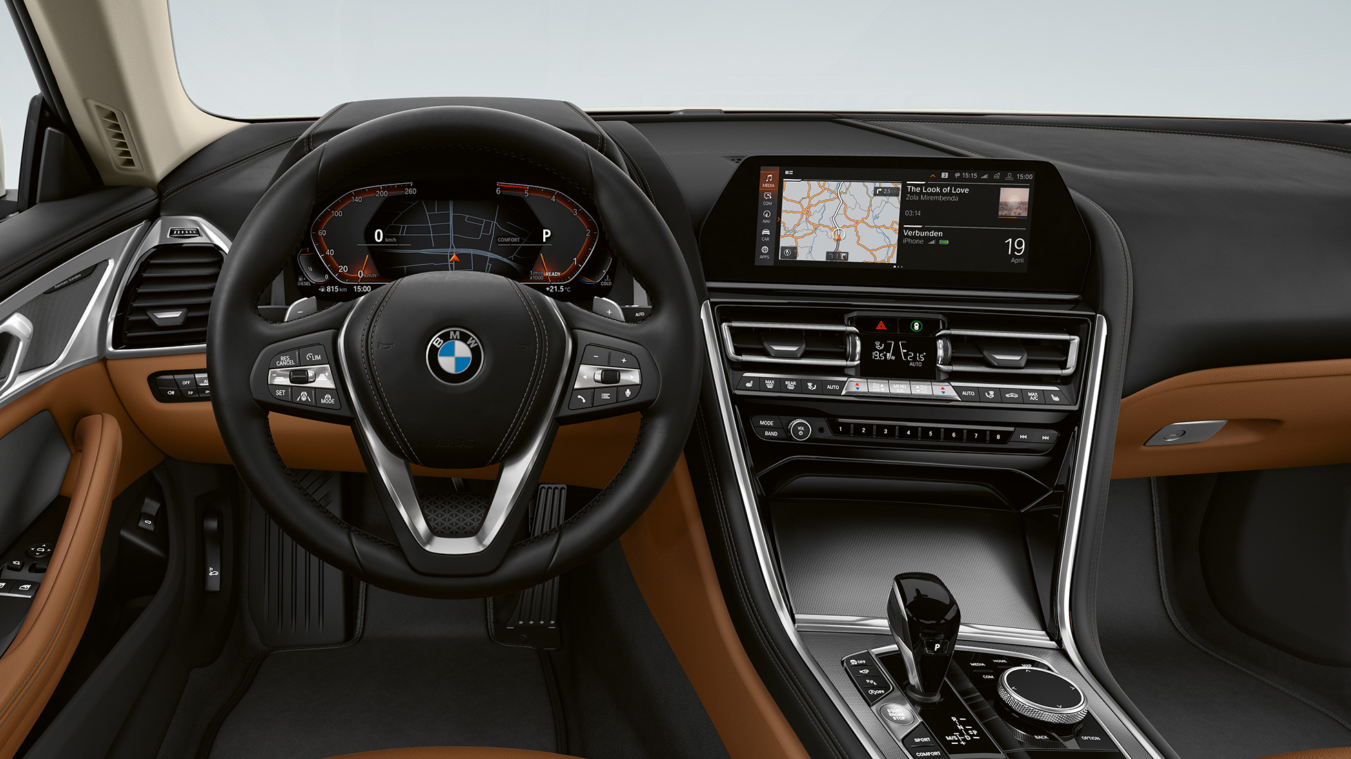 BMW 8 Series Coupé, Cockpit, Interior trim finishers Aluminium 'Mesh effect' dark.